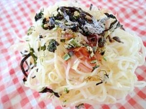 梅塩昆布そうめん